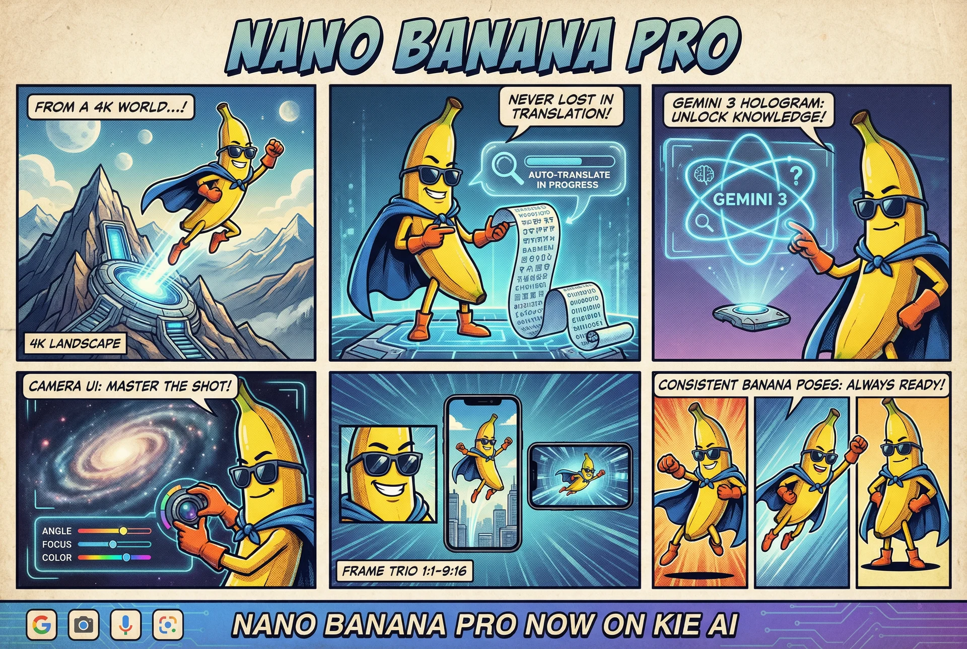 Banana android in neon city